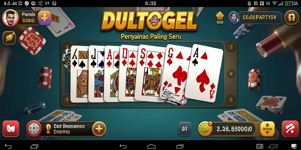 Tampilan gameplay menarik DULTOGEL untuk permainan Domino.