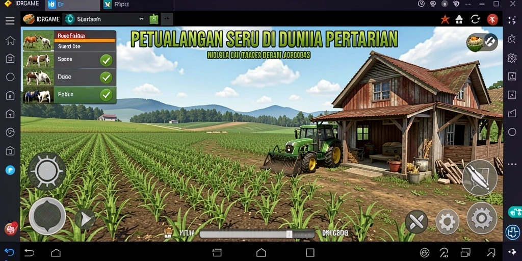 Tampilan gameplay <strong>IDRGAME</strong> yang seru dan menarik dalam dunia pertanian.