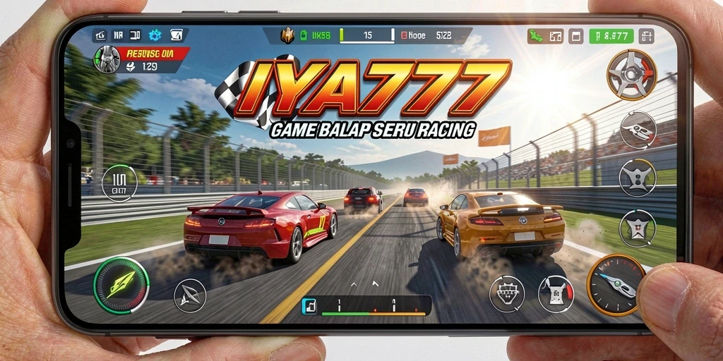 Gameplay seru di IYA777 dengan mobil balap yang cepat.