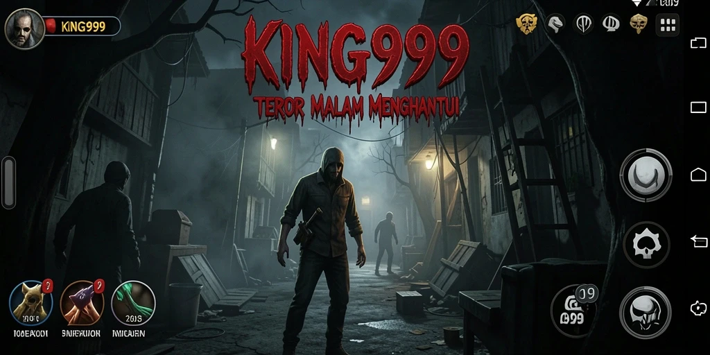 Screenshot KING999 menampilkan suasana mencekam gameplay horor.