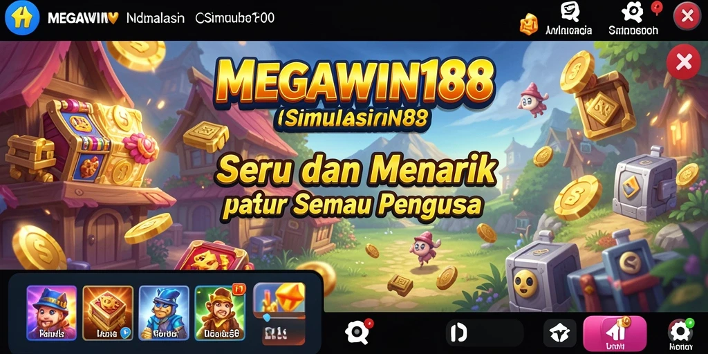 Screenshot gameplay MEGAWIN188 yang menampilkan interaksi dalam simulasi.