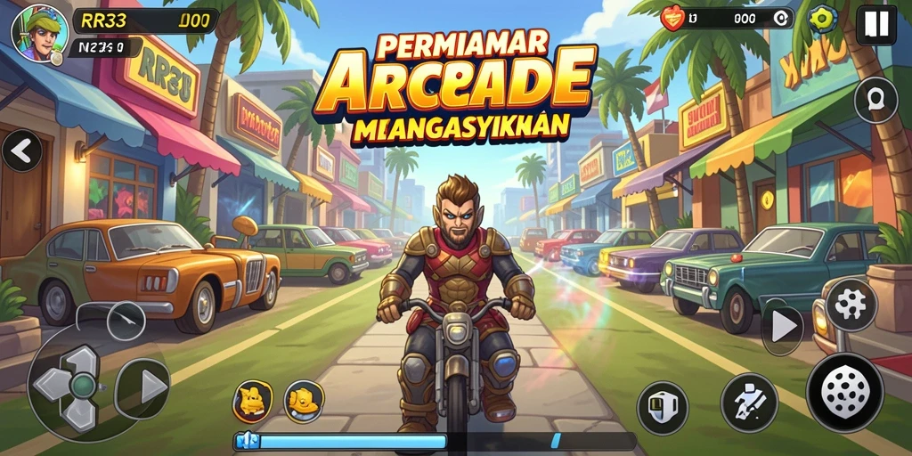 Tampilan gameplay seru dari game Arcade RR33