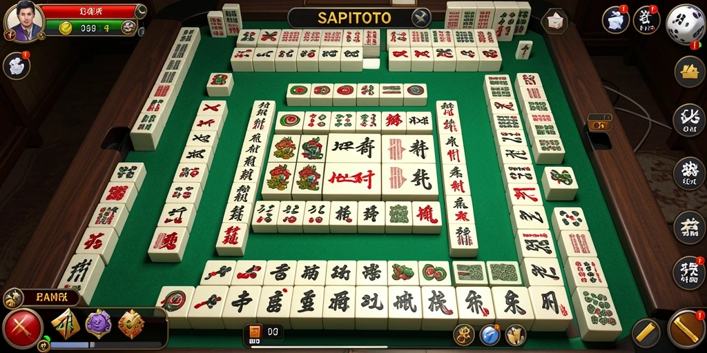 Screenshot gameplay SAPITOTO yang menampilkan keseruan permainan Mahjong.