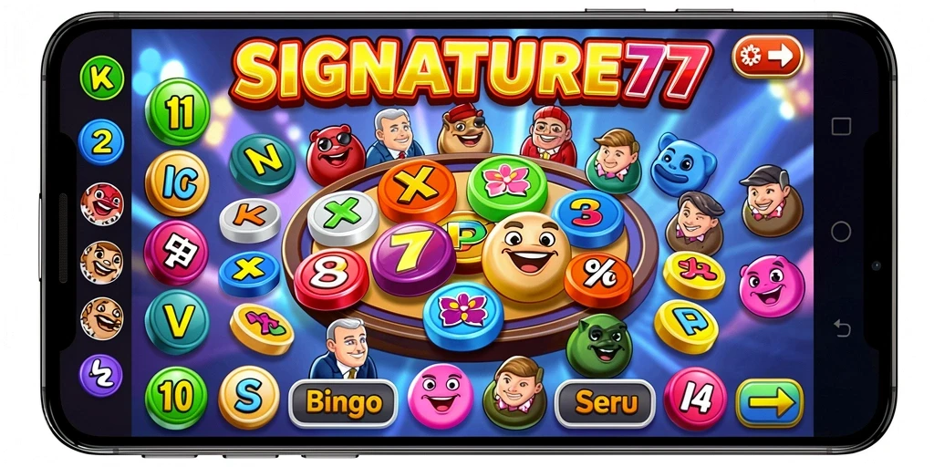 Tampilan gameplay Bingo yang menarik dan interaktif di SIGNATURE77.
