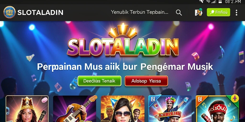 Gameplay SLOTALADIN yang seru dan interaktif dengan musik.