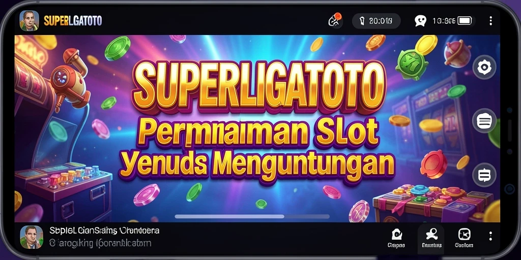 Screenshot gameplay <strong>SUPERLIGATOTO</strong> menampilkan simbol-simbol menarik dan grafis yang memukau.